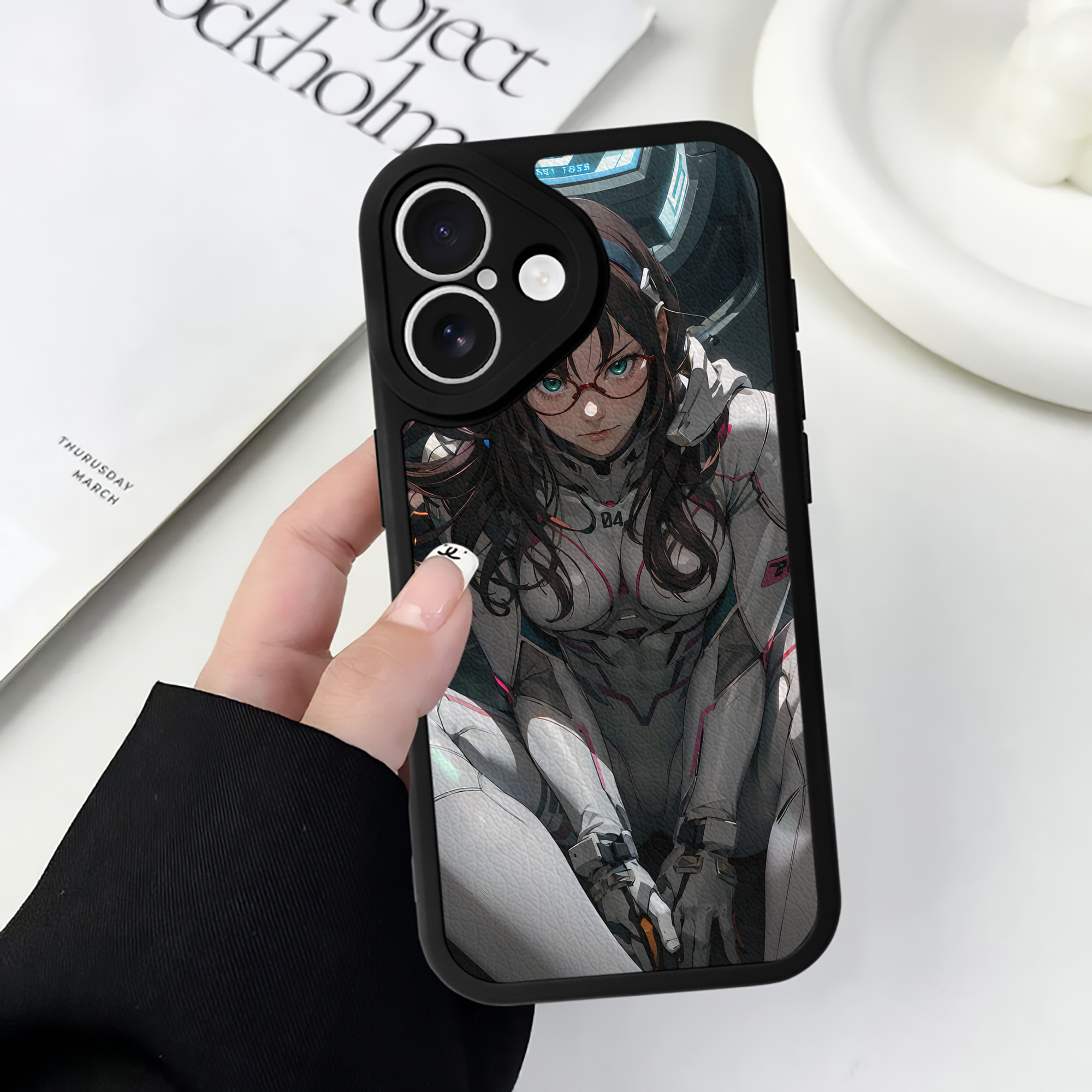 （画像用） EVA 新世紀エヴァンゲリオン 【iPhone 16シリーズ対応】シリコンスマホケース（レザー調） 材質：シリコン